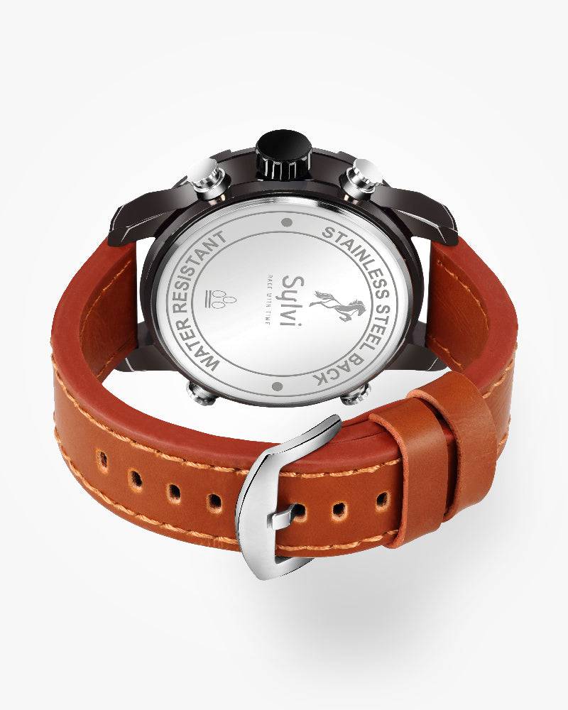 Trendy Analog-Digital Men’s Watch with Water Resistant and Multi-Function Features