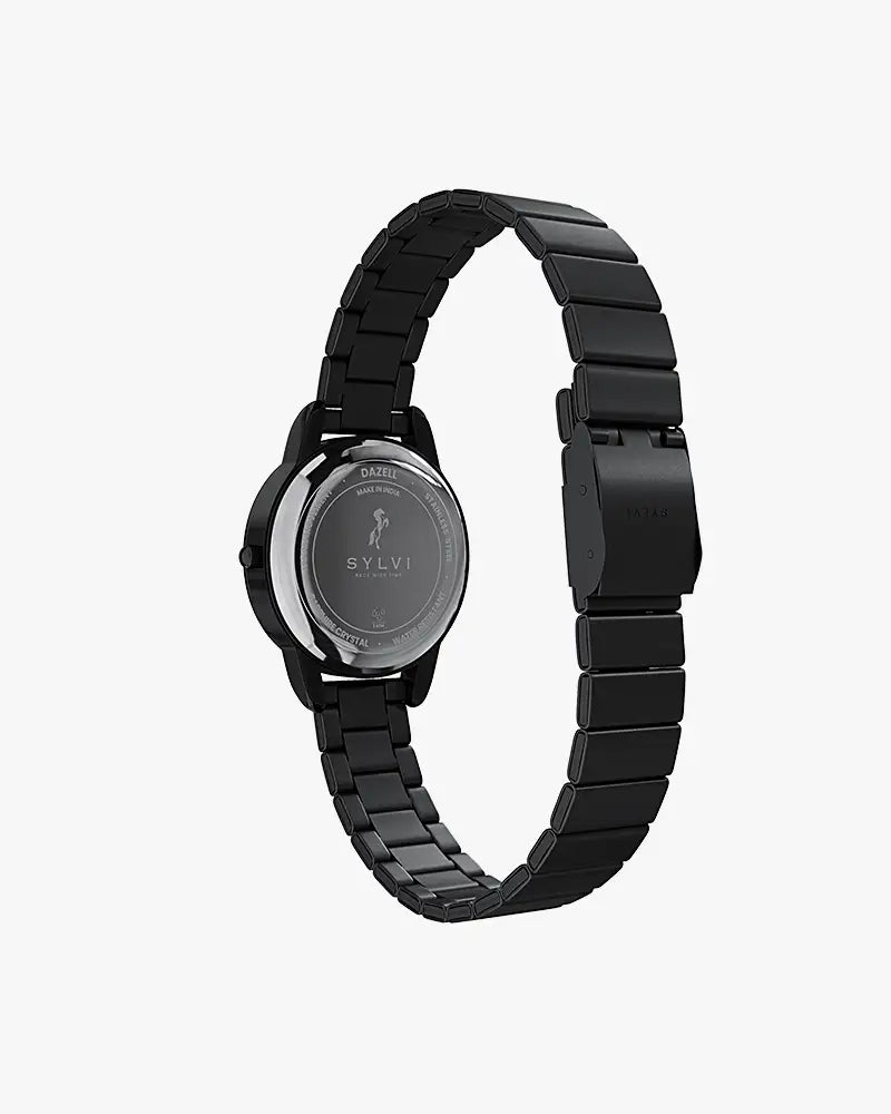 Chic Deep Black Women’s Watch with Minimalist Detailing