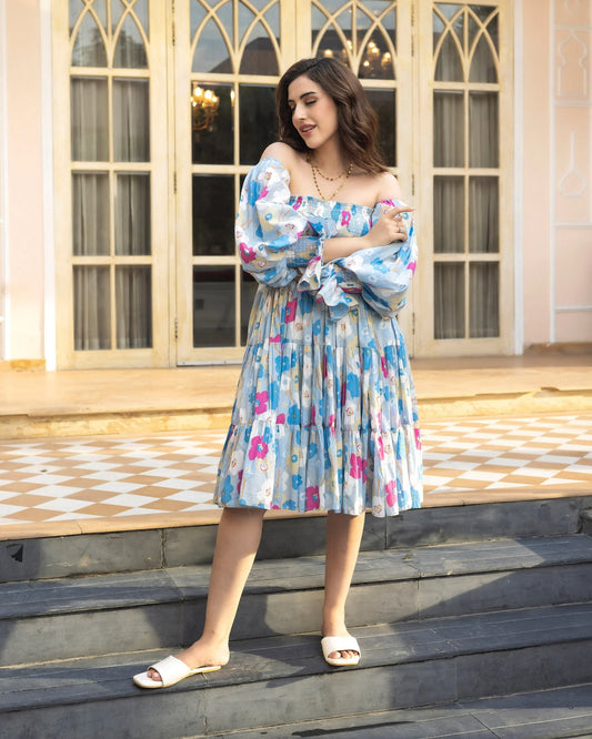 Stylish Smocked Cotton Dress with Delicate Detailing, Relaxed Yet Polished Look, and Modern Versatility for Seasonal Wardrobes