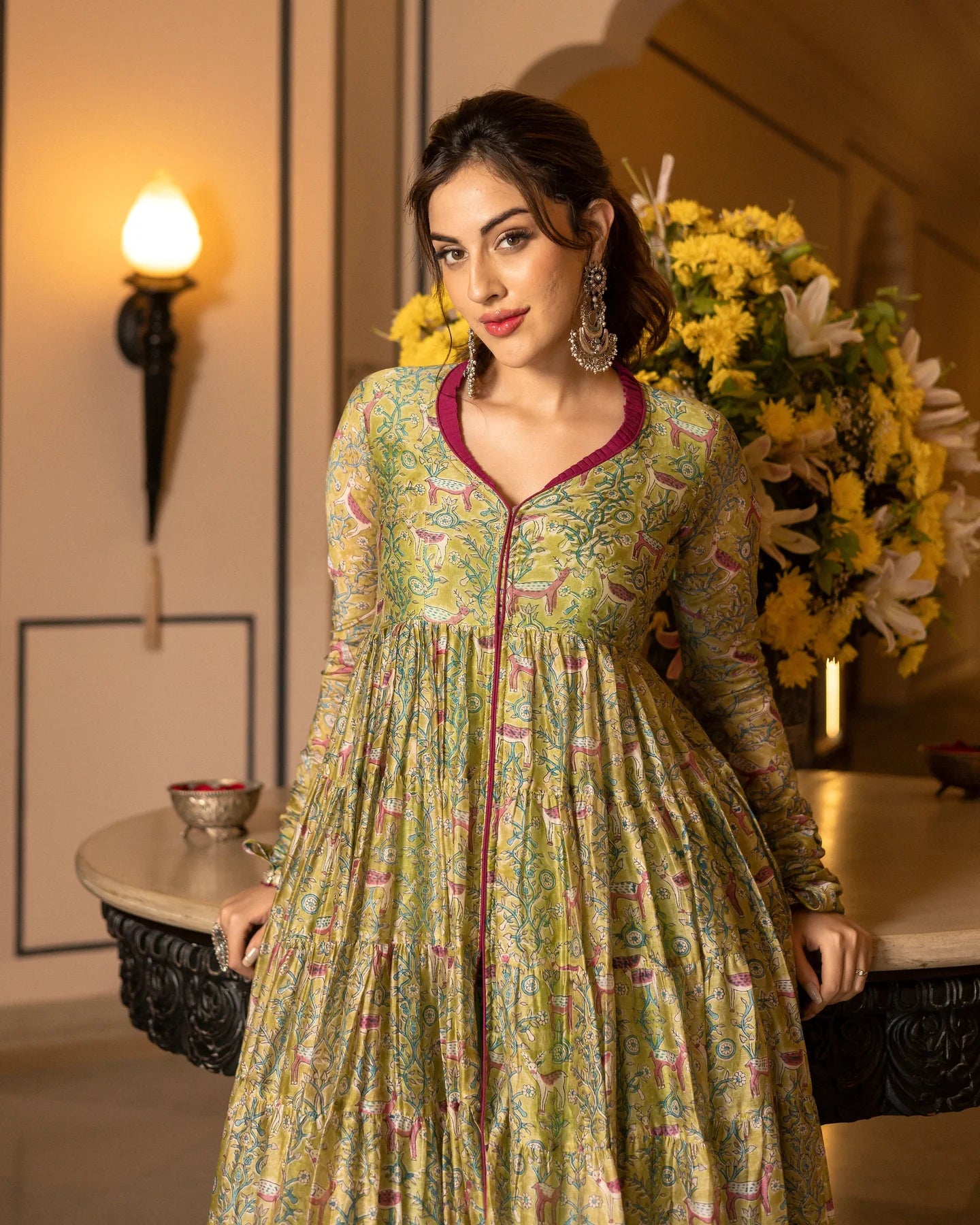 Timeless Chanderi Gotapatti Sharara Set with Graceful Flared Bottoms and Coordinated Top for Refined Traditional and Festive Wear