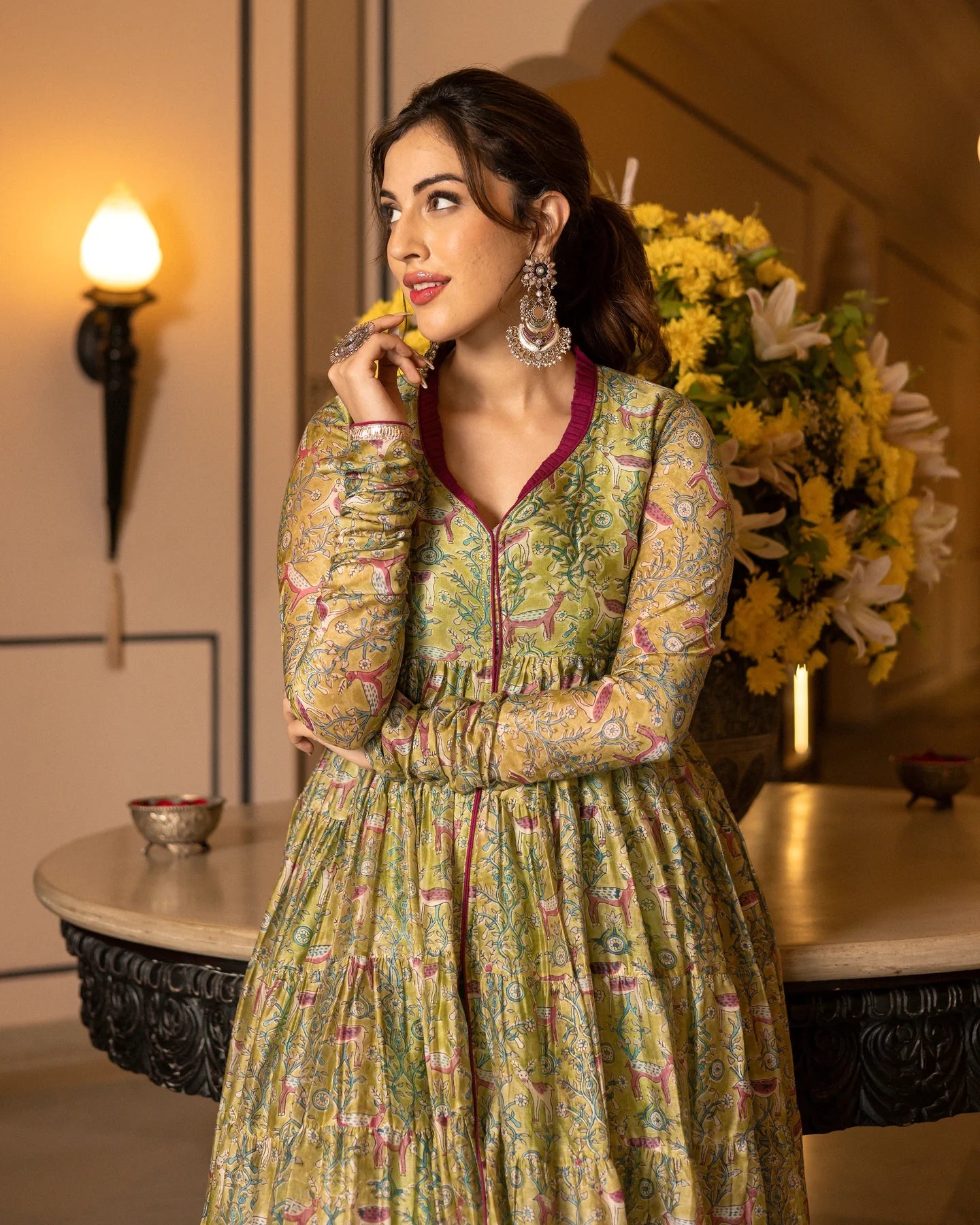 Timeless Chanderi Gotapatti Sharara Set with Graceful Flared Bottoms and Coordinated Top for Refined Traditional and Festive Wear