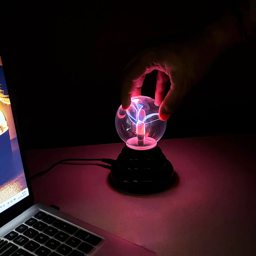 Sound and Touch Sensitive Plasma Ball Light for Science Lovers Room Decoration and Fun