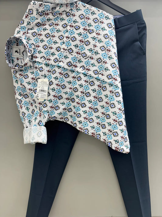 Men’s Printed Shirt with Coordinated Pants
