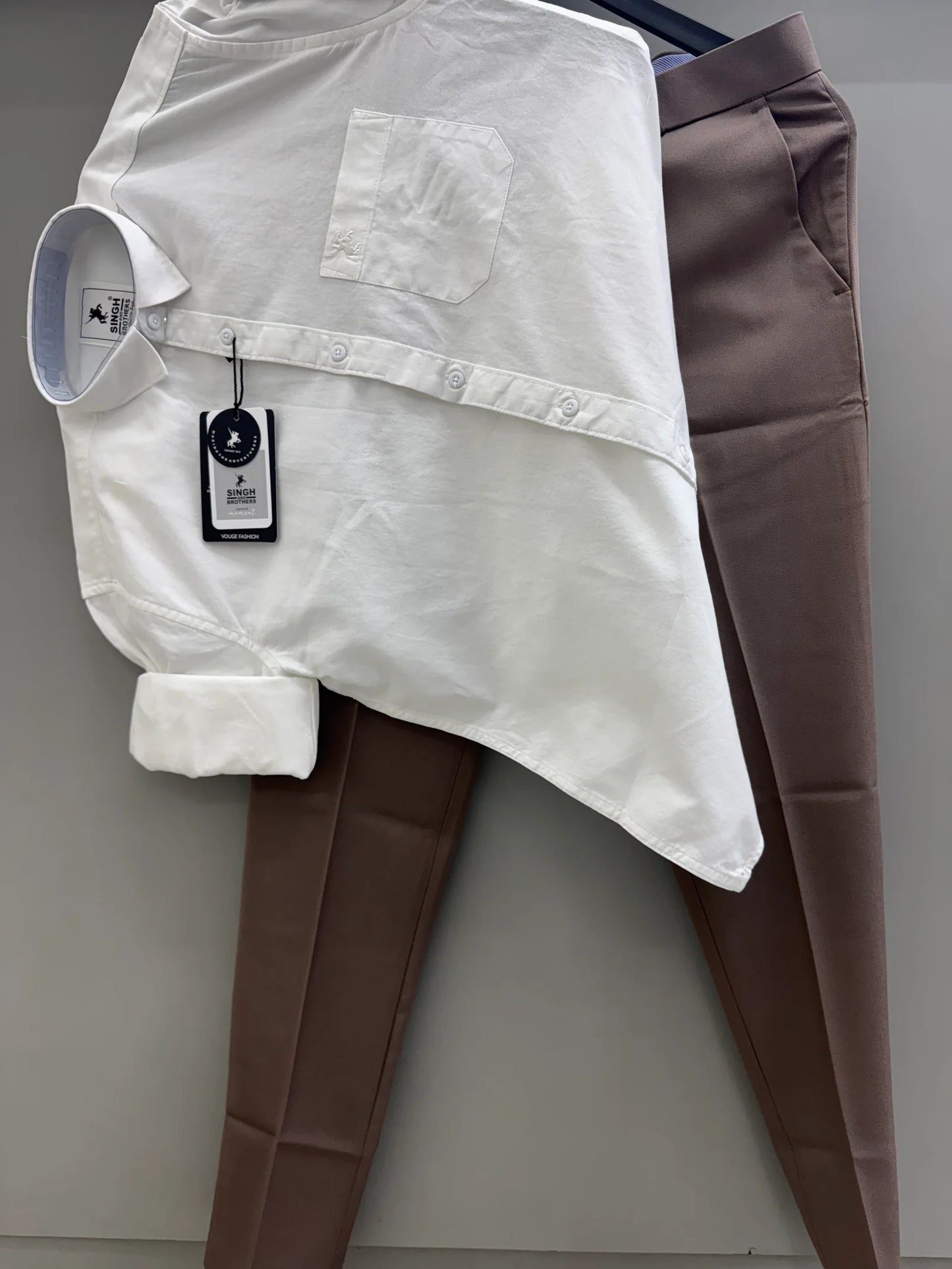 Men’s Cotton Oxford Shirt and Formal Pants Outfit