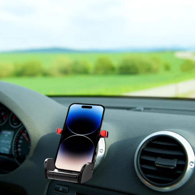 Hands-Free Phone Mount Inspired by Racing Seats for Desk, Car, and Gaming Setup