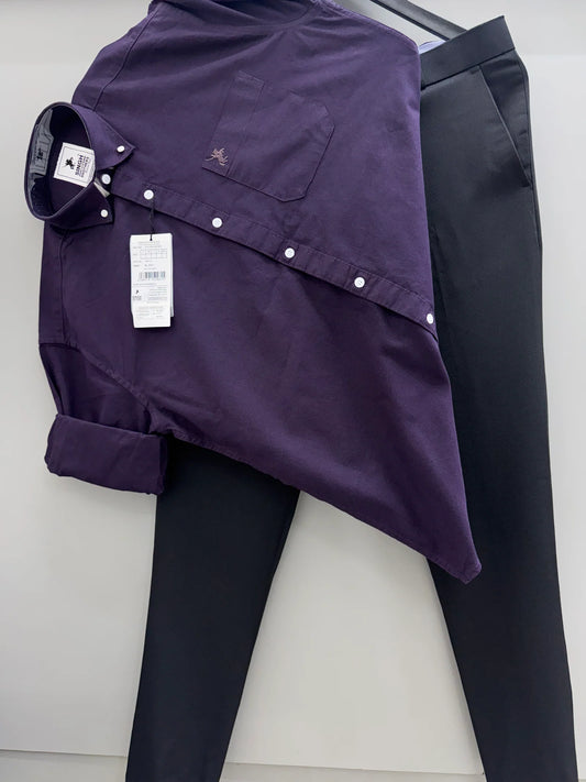 Men’s Elegant Cotton Oxford Shirt with Formal Pants