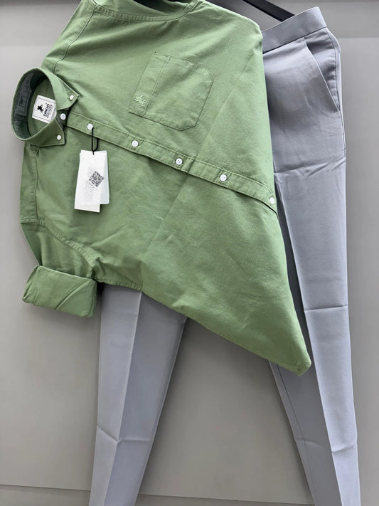 Comfortable Men’s Cotton Oxford Shirt and Formal Trousers