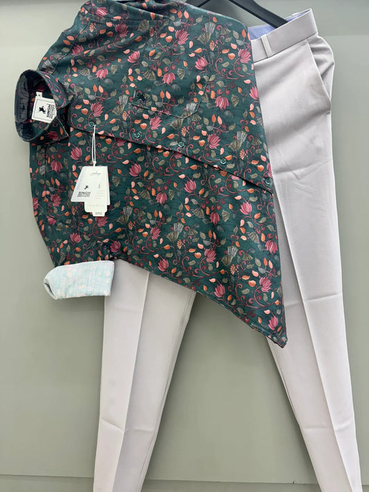 Comfortable Printed Shirt with Pant for Men