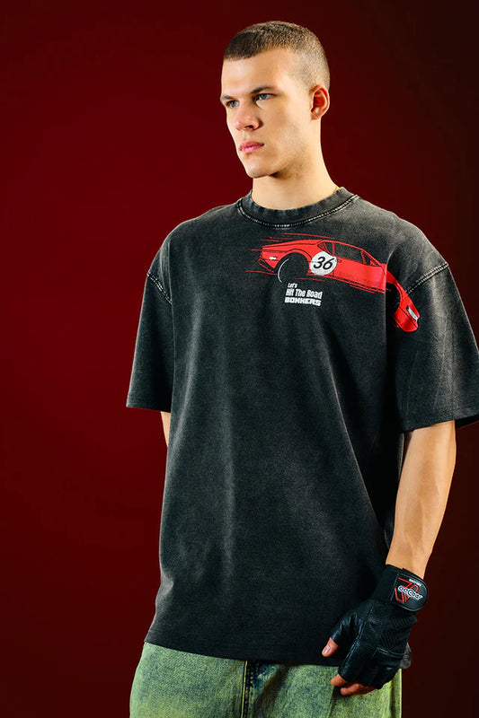 Trendy Asphalt Legend Oversized Loose Fit Tee for Everyday Wear