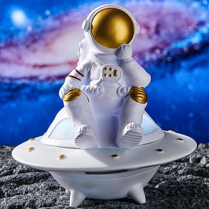 Futuristic Astronaut on UFO LED Wireless Speaker for Home, Office, and Party Atmosphere