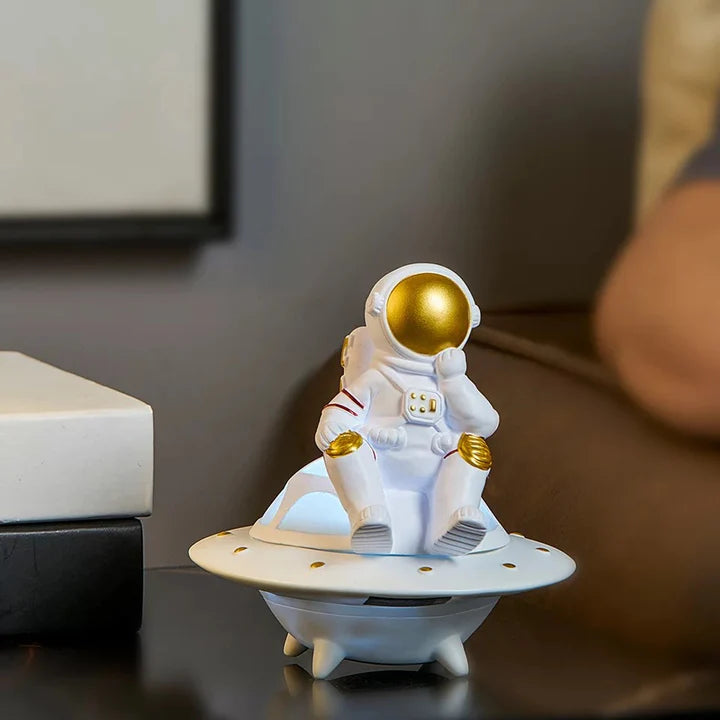 Futuristic Astronaut on UFO LED Wireless Speaker for Home, Office, and Party Atmosphere