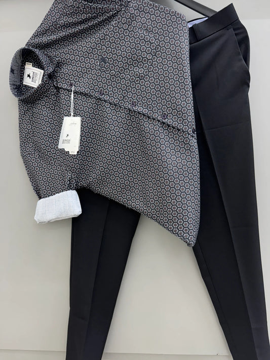 Printed Casual Shirt with Matching Pants for Men