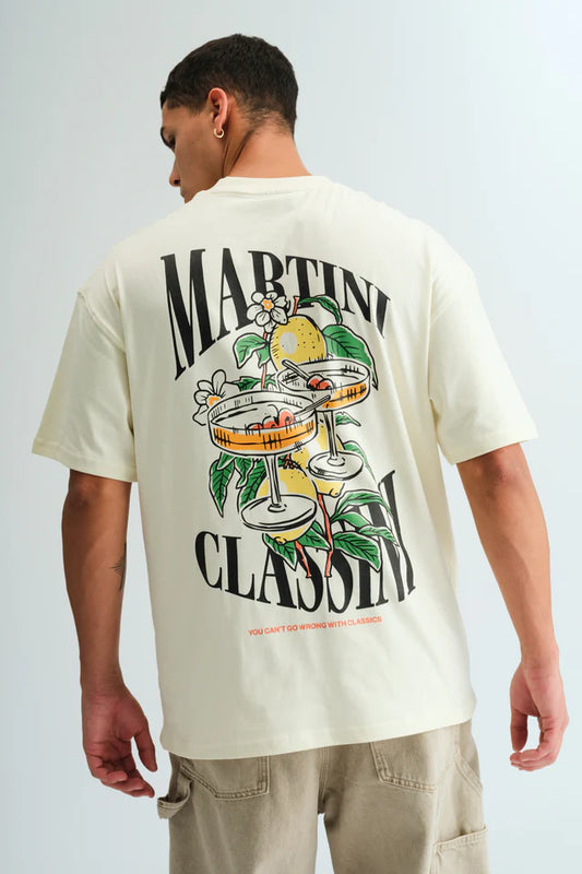 Classic Martini Oversized Tee for Men – Relaxed Fit