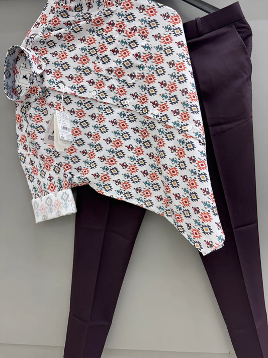 Stylish Men’s Printed Shirt with Pant Combo