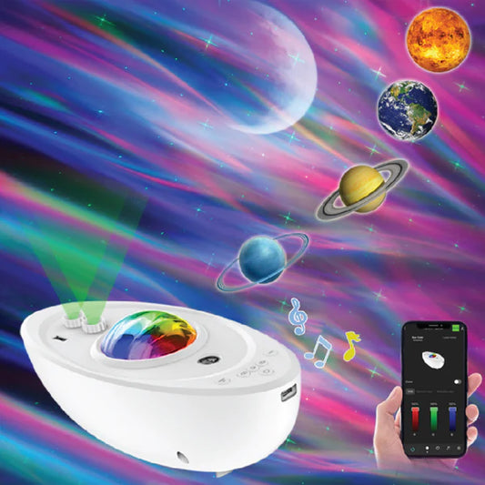 Smart Galaxy Starship Night Lamp with Color-Changing LED for Bedroom and Desk Décor Demo Unit