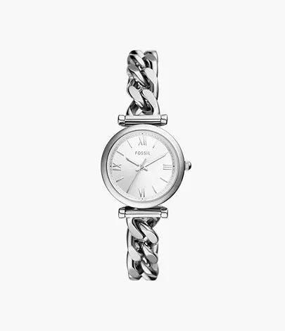 Sleek Three-Hand Analog Watch with Durable Stainless Steel Strap