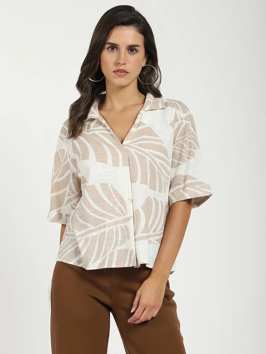 Beautiful Tropical Cotton Top for Casual and Party Wear
