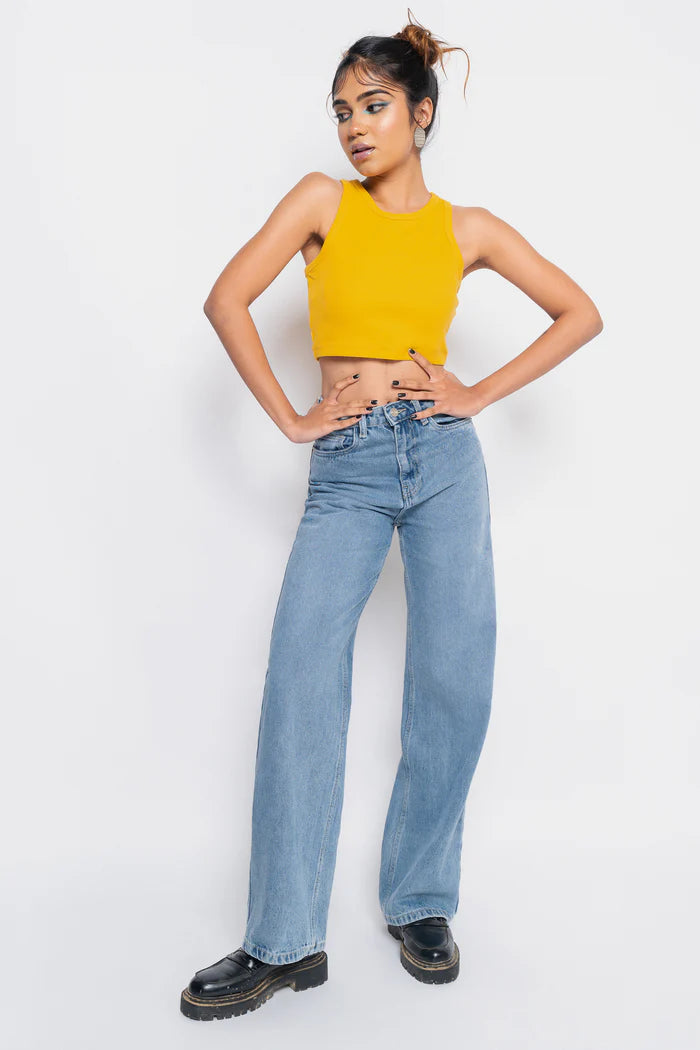 Soft and Comfortable Belle Blue Straight Jeans for Women Featuring Classic Design, Durable Material, and Versatile Everyday Wear