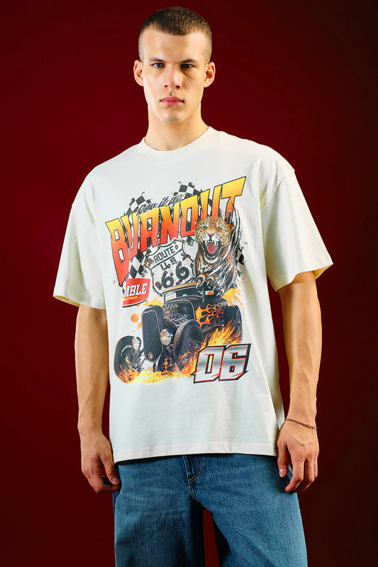 Men’s Casual Rev It Up Oversized Streetwear T-shirt