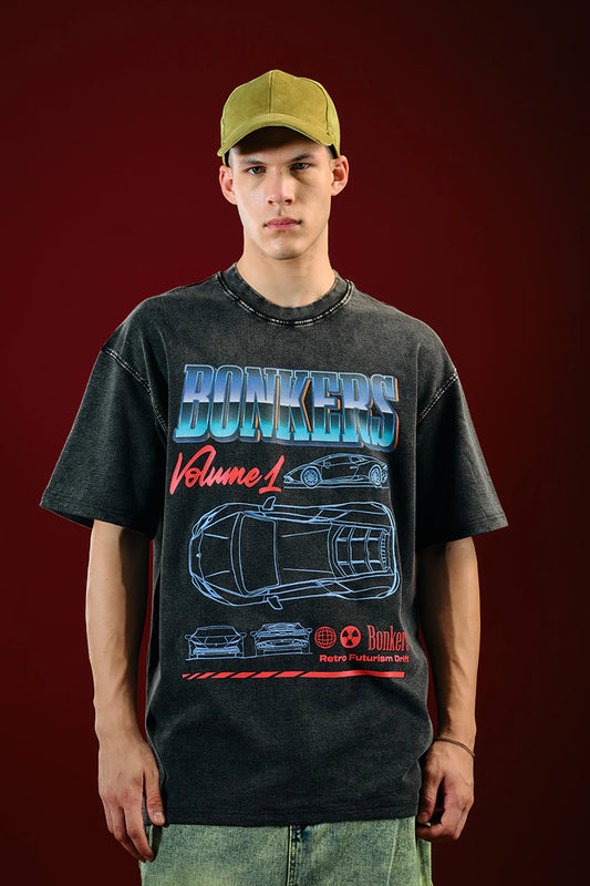 Trendy Synthwave Oversized Loose Fit Tee for Everyday Wear