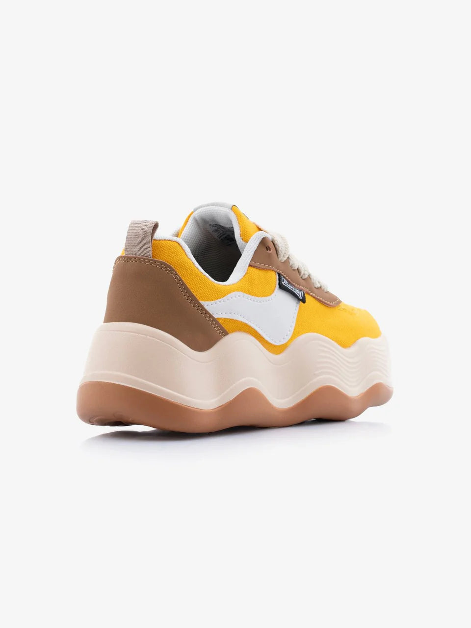 Women's Yellow Chunky High Heel Sneakers