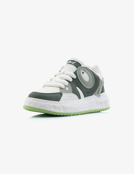 Women's Forest Green Low-Top Designer Sneakers