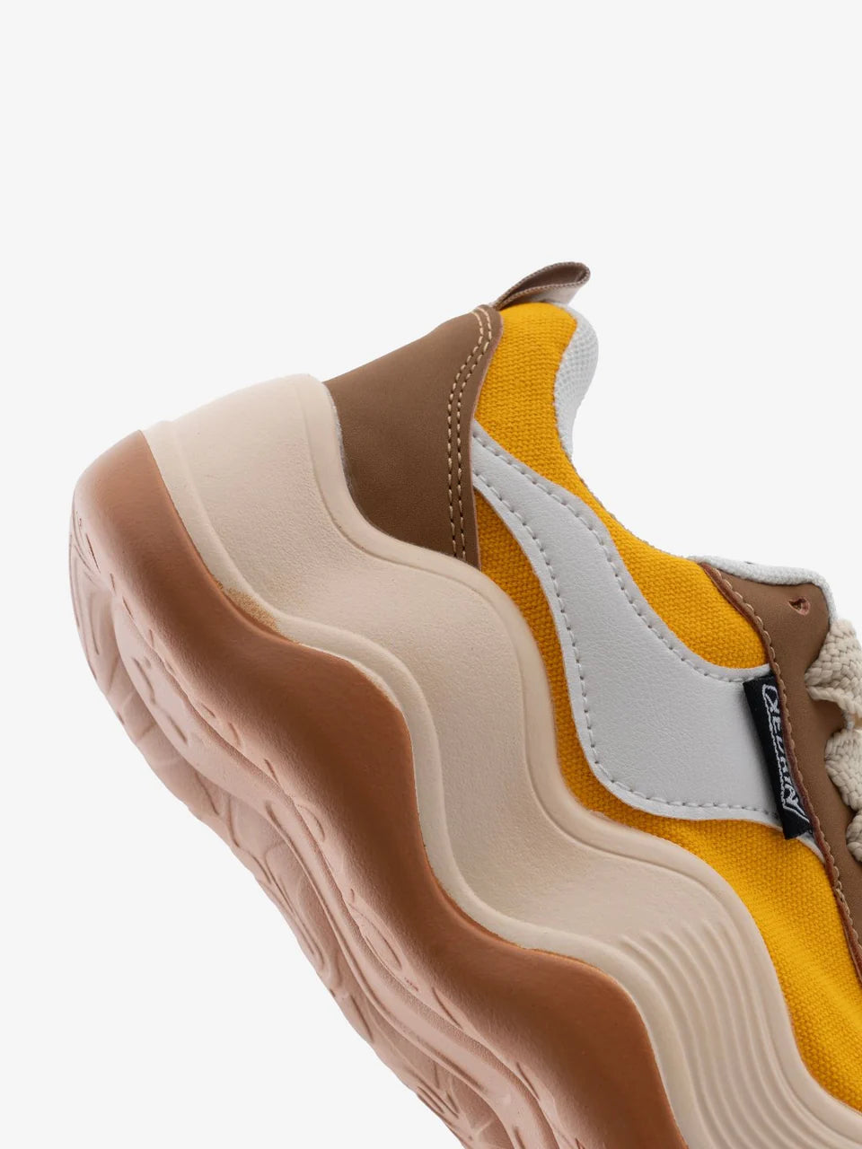 Women's Yellow Chunky High Heel Sneakers