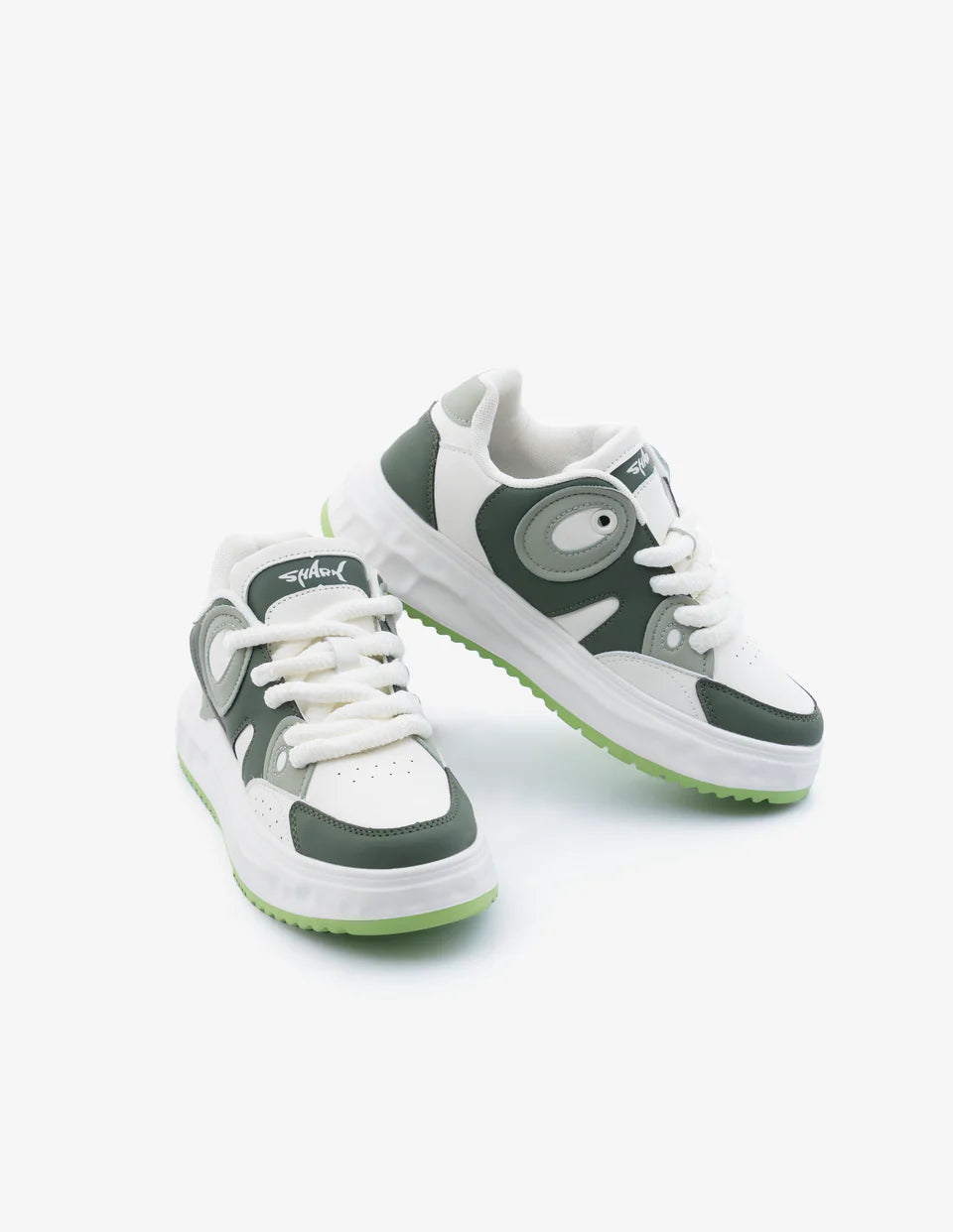 Women's Forest Green Low-Top Designer Sneakers