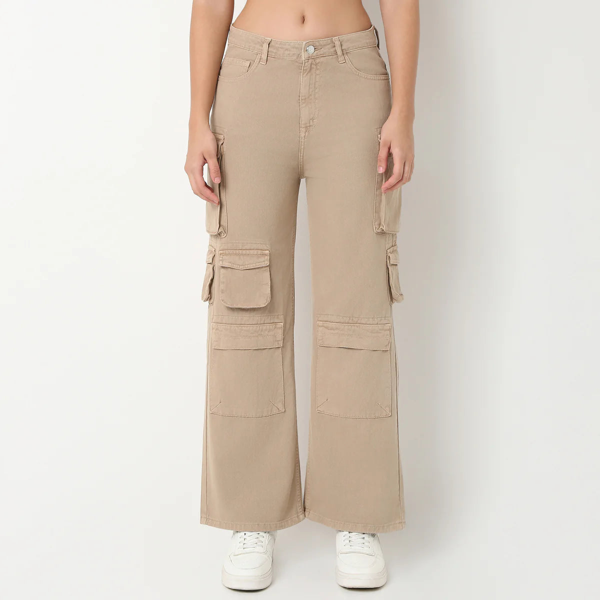 Trendy Overdyed Cargo Trousers for Women Featuring Contemporary Streetwear Aesthetic, Comfortable Fit, and Versatile Casual Wear