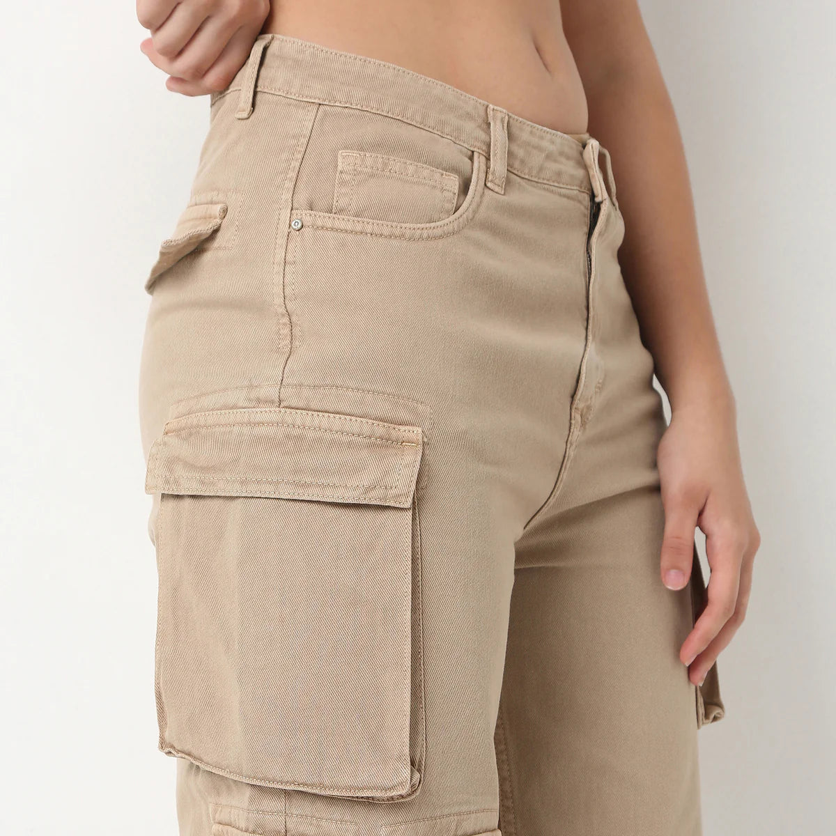 Trendy Overdyed Cargo Trousers for Women Featuring Contemporary Streetwear Aesthetic, Comfortable Fit, and Versatile Casual Wear