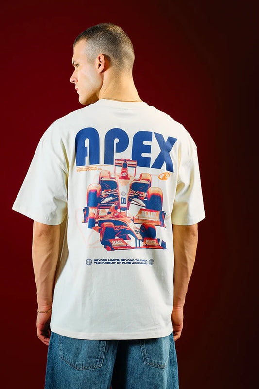 Men’s White Apex Beyond Oversized Casual T-shirt