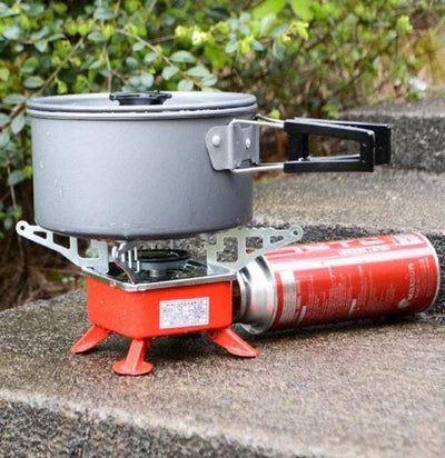 Lightweight Portable Butane Stove Foldable and Windproof for Outdoor Cooking, Camping, and Adventure Trips