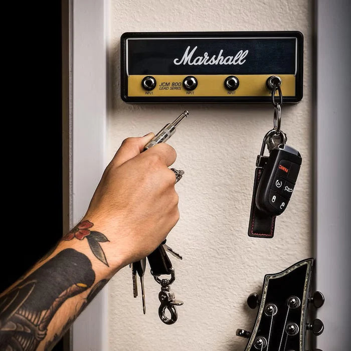 Wall Mounted Guitar Amp Key Rack with Plug Keychains Decorative for Music Rooms and Home Décor