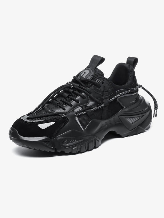 Black High Heel Funky Designer Low Top Sneakers