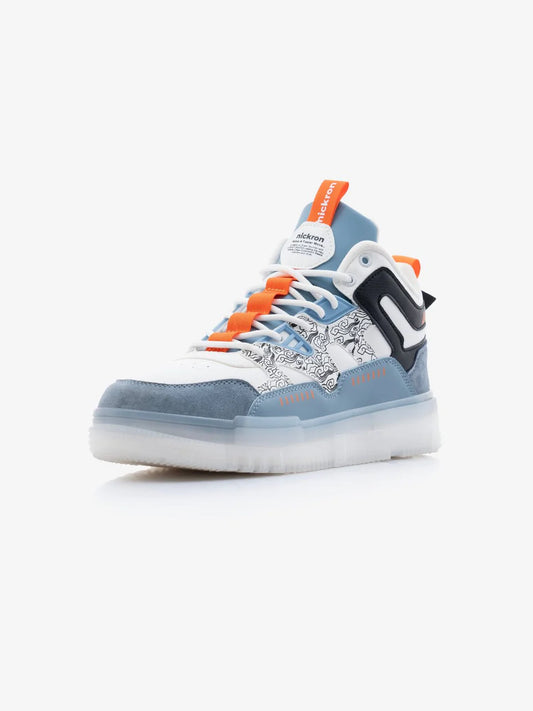 Blue Mid Top Premium Flat Sole Sneakers
