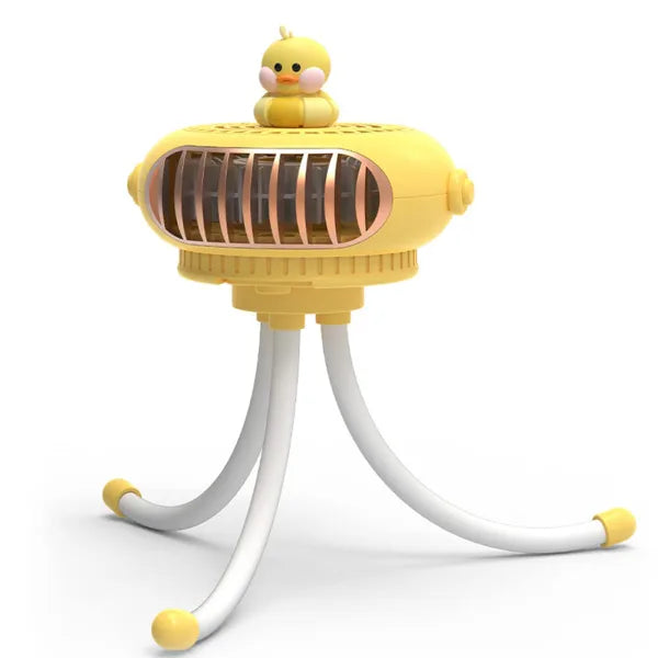 Portable USB Powered Flexible Tripod Fan with LED Night Light Assorted Single Unit