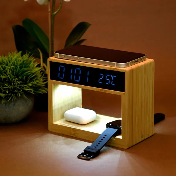 Multifunctional Wireless Charging Junction Single Unit for Smartphones Smartwatches and Earbuds