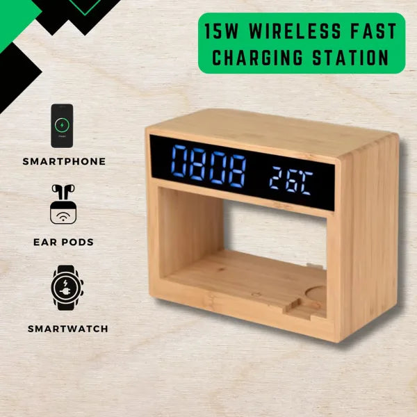 Multifunctional Wireless Charging Junction Single Unit for Smartphones Smartwatches and Earbuds