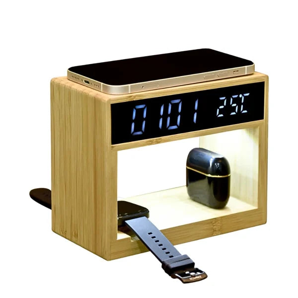 Multifunctional Wireless Charging Junction Single Unit for Smartphones Smartwatches and Earbuds