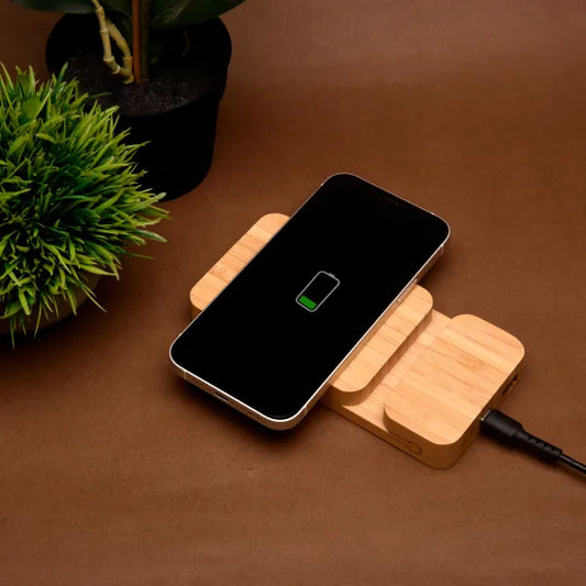 Portable Wireless Powerbank with Phone Holder Single Device for On-the-Go Charging