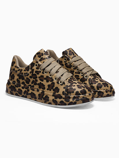 WildStride Tan Low Top Sneakers for Women